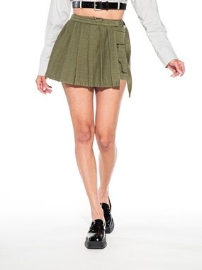 TWO PIECE HIGH RISE SHORTS AND WRAP SKIRT SET